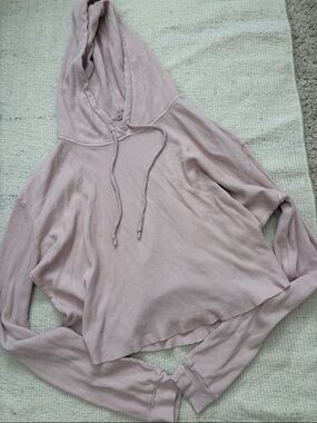 Brandy Melville Waffle Knit pink hoodie